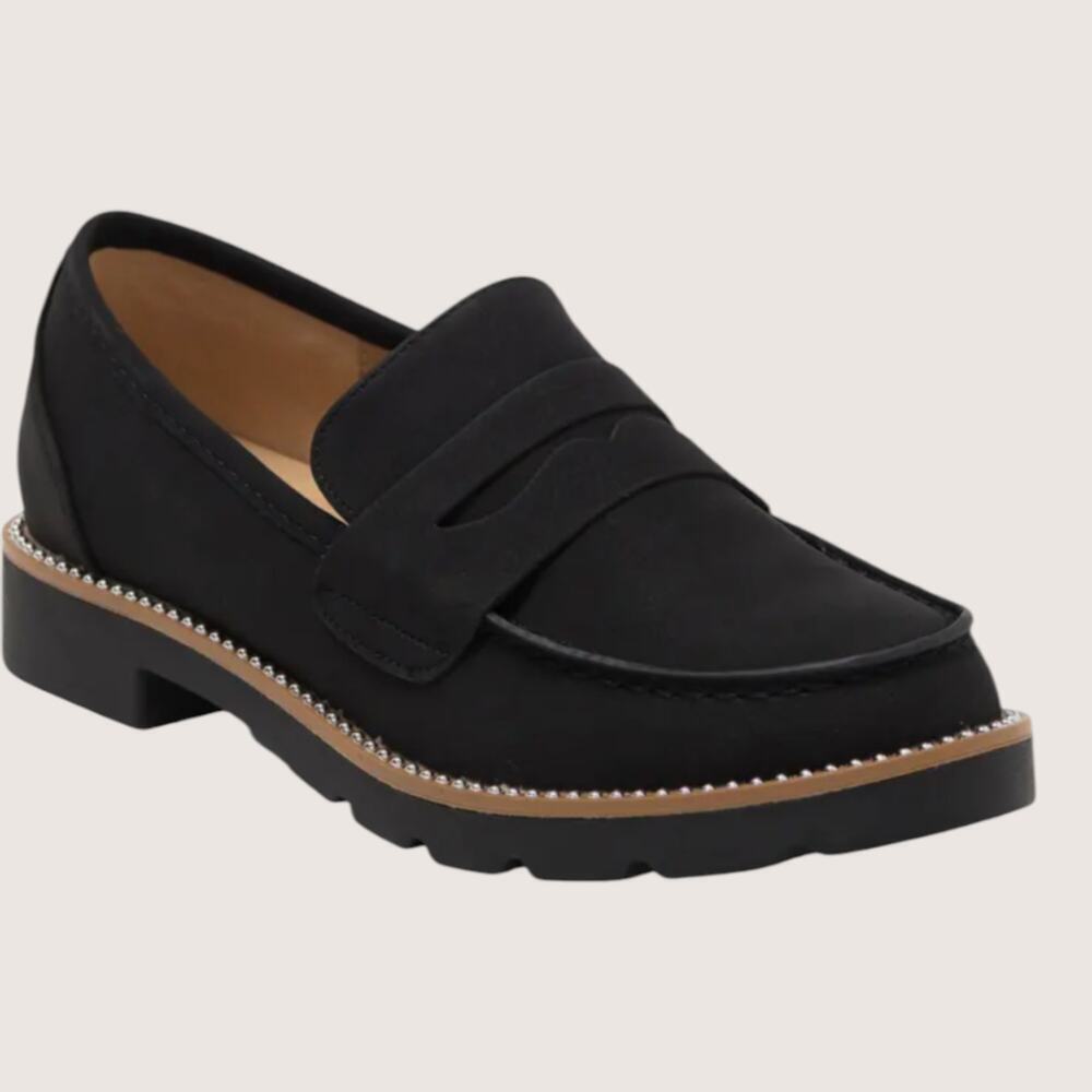 Copied - New! Taryn Rose Women's Comfort Leather Penny Loafer Black Sz 6.5
